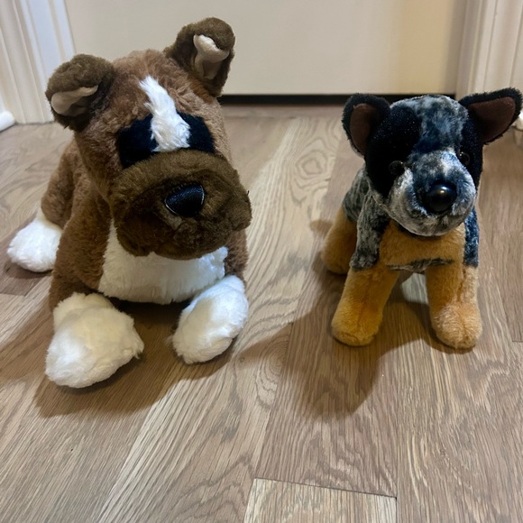 Gund Other - Plush Dog Toy Set - Murdoc the Boxer and Bolt the Australian Cattle Dog
